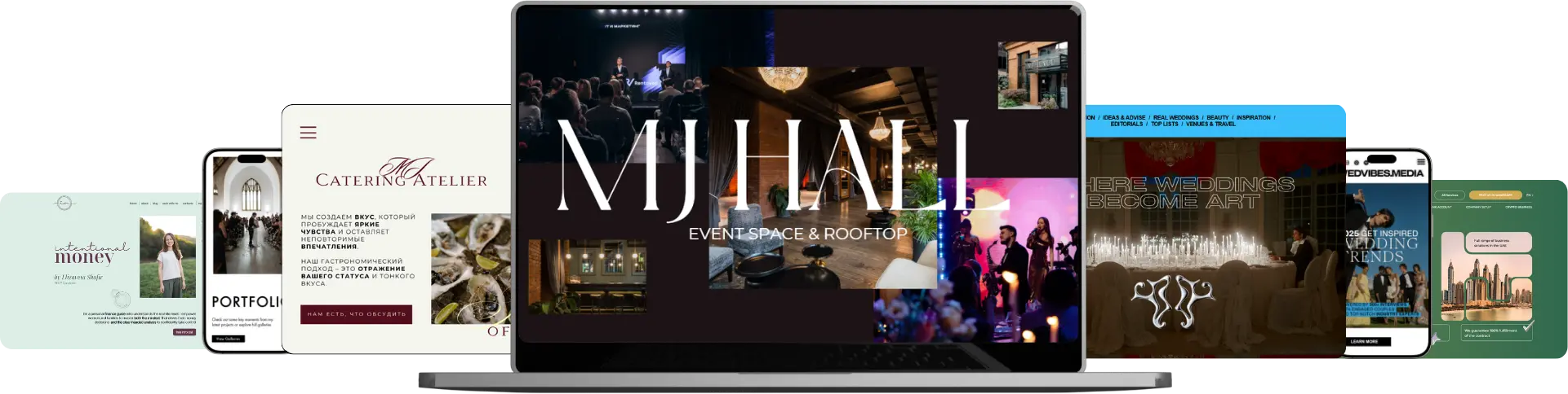 Custom-designed small business website with branded typography and bespoke layout by Web My Day